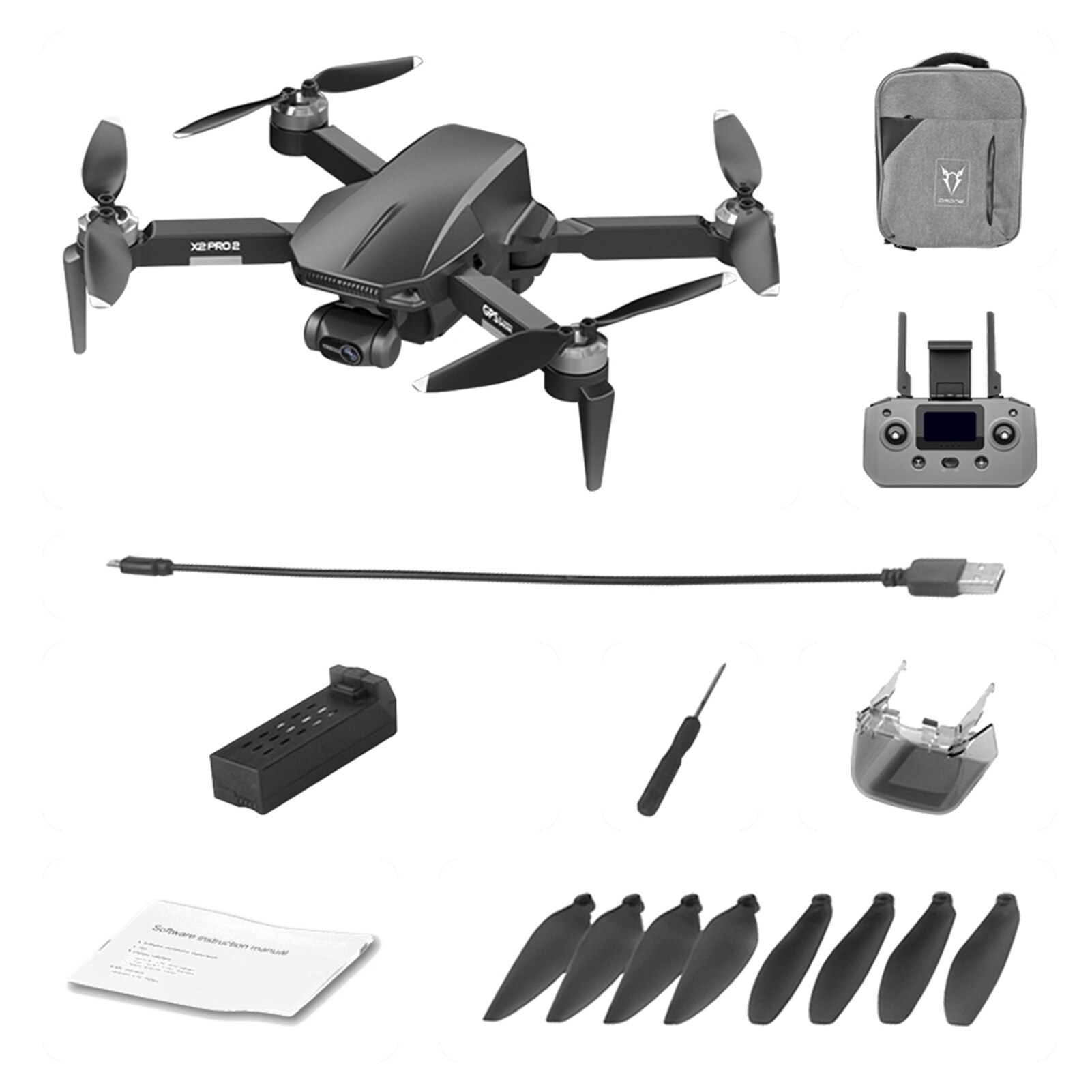 Foldable Drone Quadcopter 5G RC X2-PRO3    ..